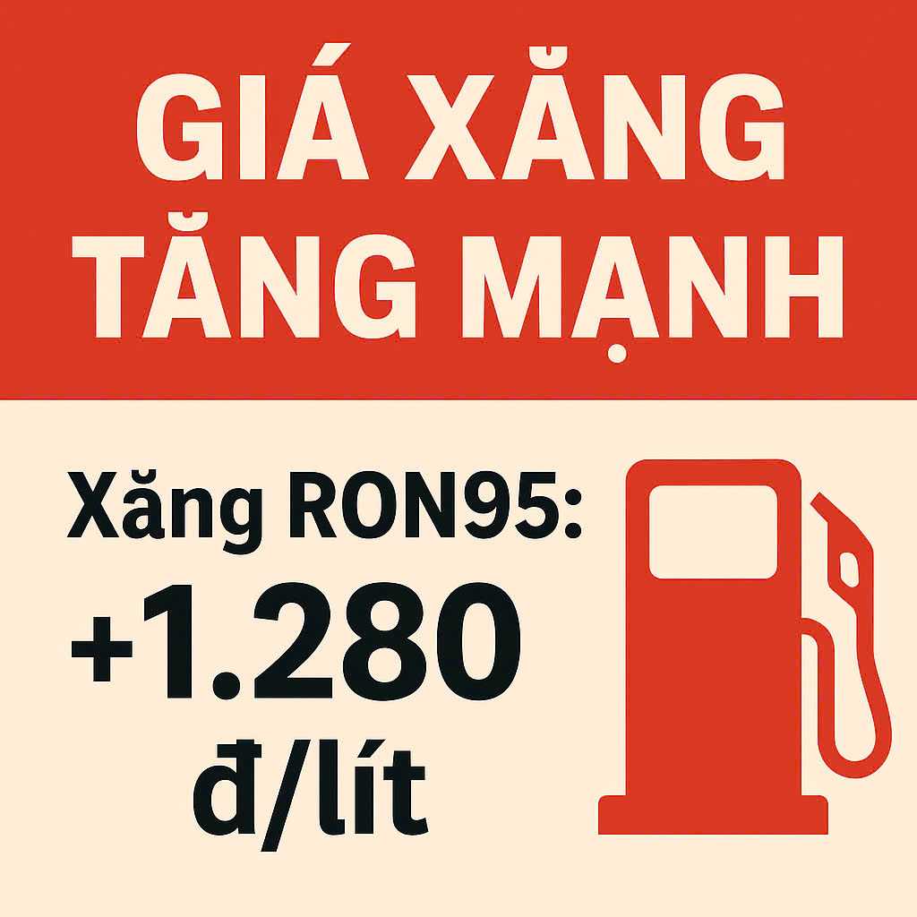 Giá xăng 20/6/2025 tăng mạnh
