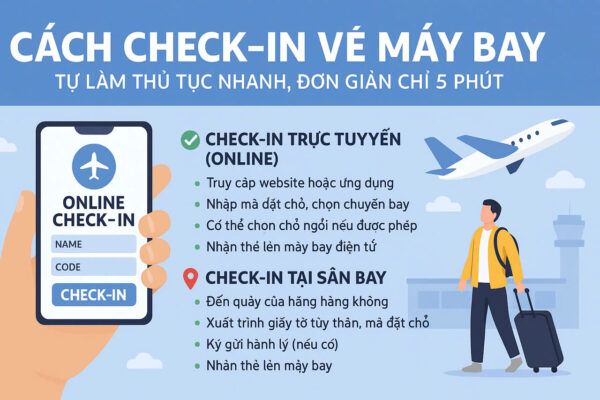 Cách Check-in vé máy bay - Nhà Xe Hữu Quân