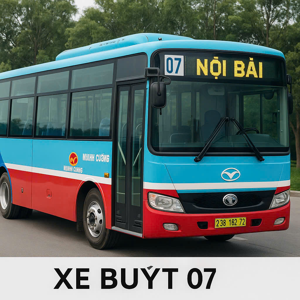 Tuyến Xe Bus 07 Đi Nội Bài - Nhà Xe Hữu Quân