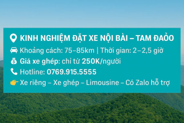 Kinh Nghiệm Đặt Xe Từ Nội Bài đi Tam Đảo - Nhà Xe Hữu Quân