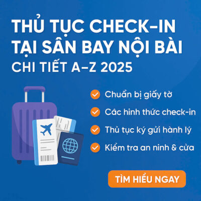 Thủ tục check-in tại sân bay Nội Bài