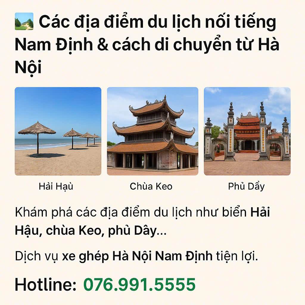 Các địa điểm du lịch nổi tiếng Nam Định