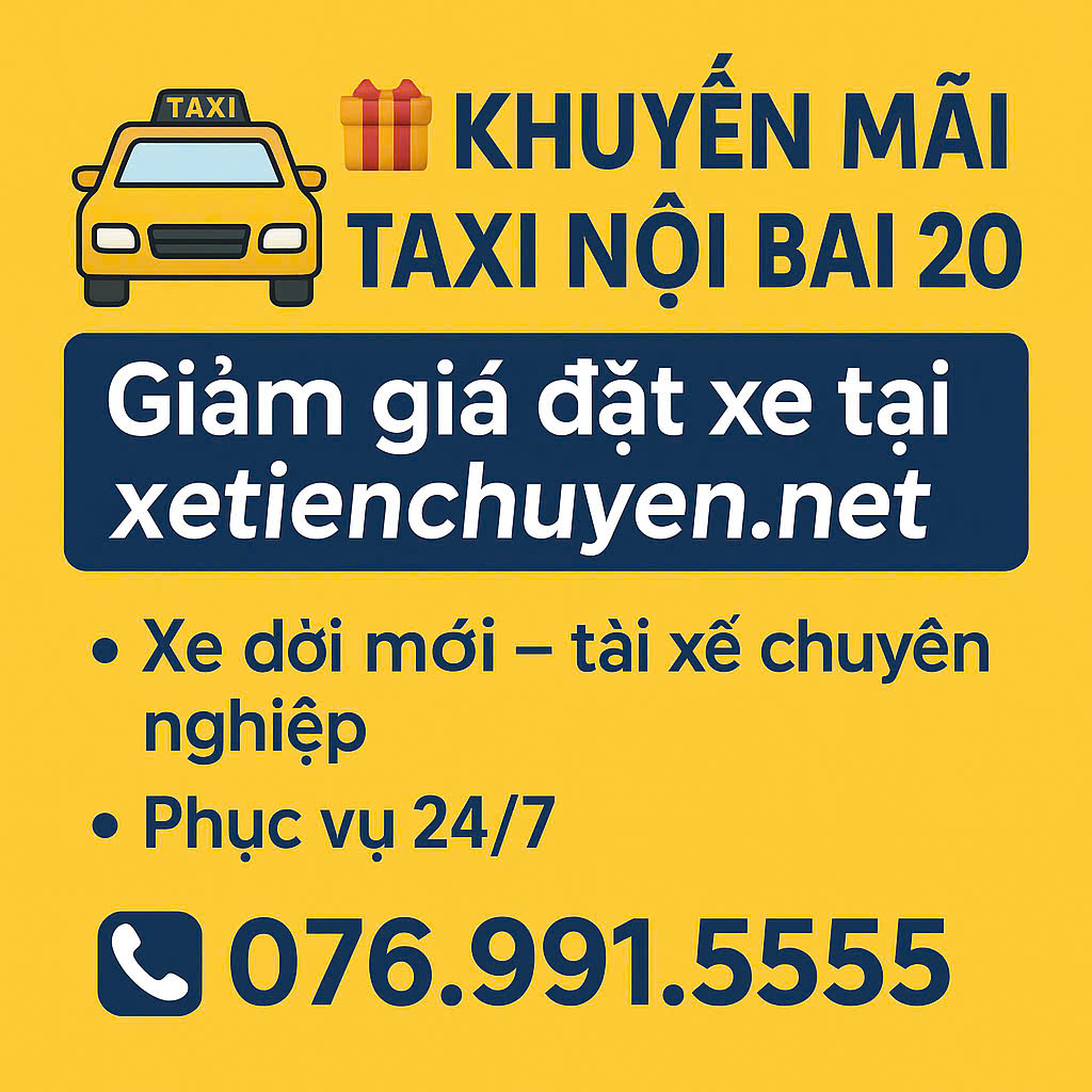 Khuyến Mại Taxi Nội Bài