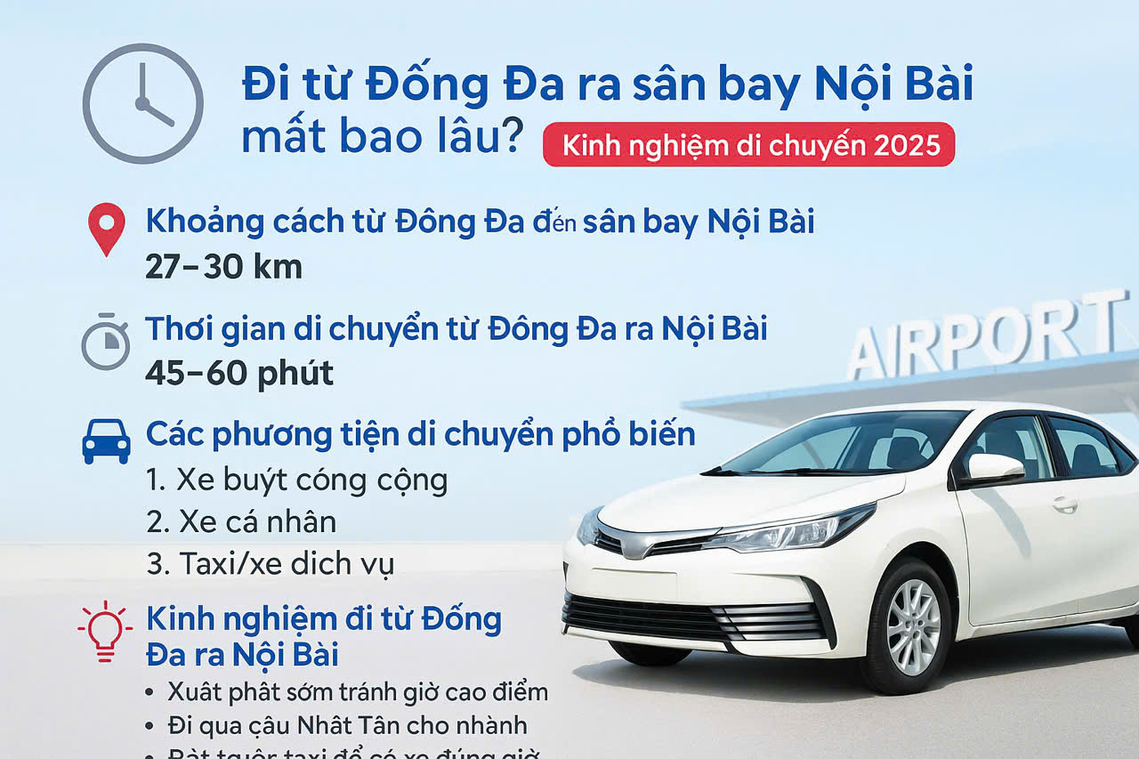 Từ Đống Đa ra sân bay Nội Bài Mất Bao Lâu