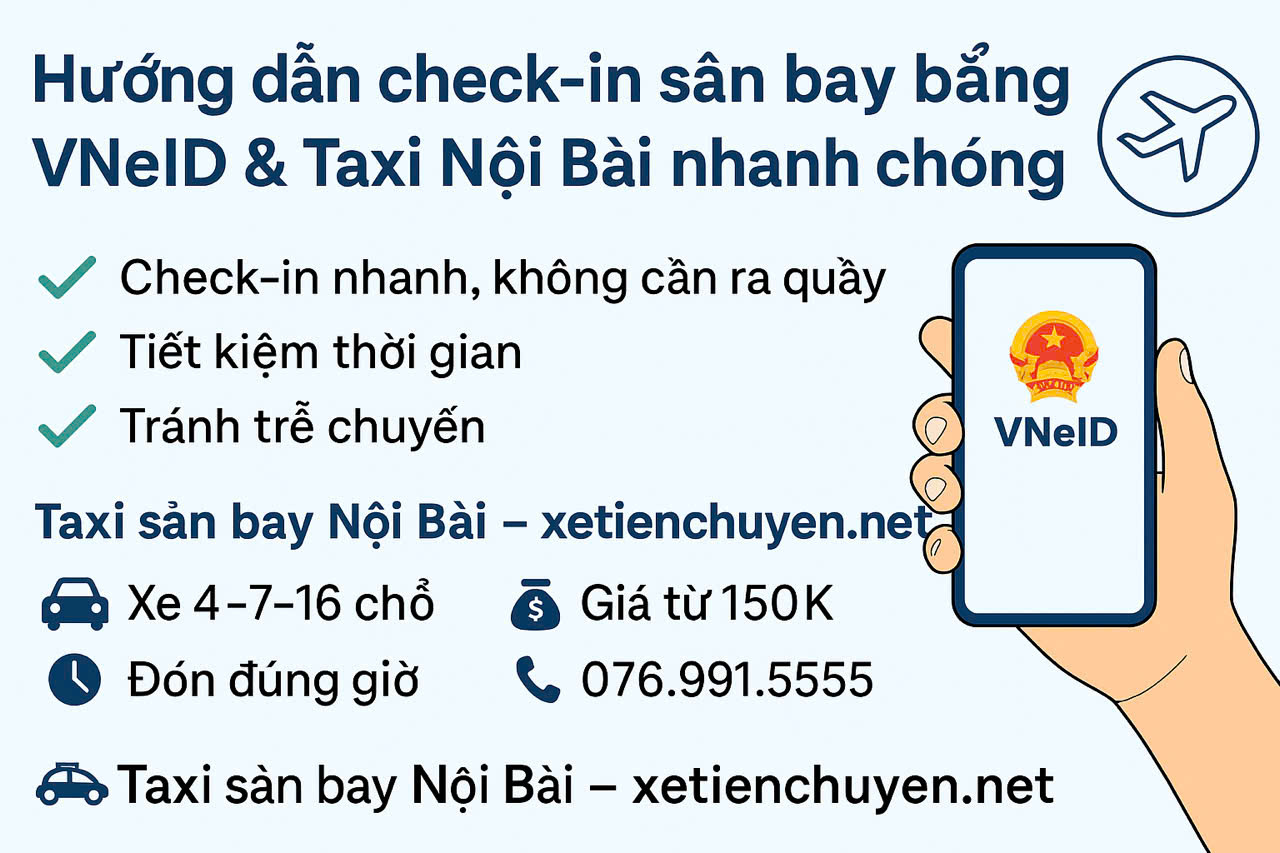 Check-in đi máy bay - Taxi sân Bay Nội Bài Hữu Quân